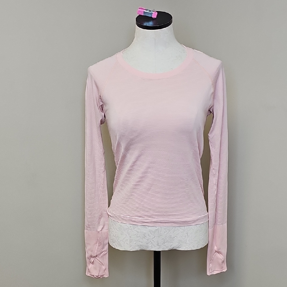 Lululemon Athletica Light Pink Long Sleeve Top